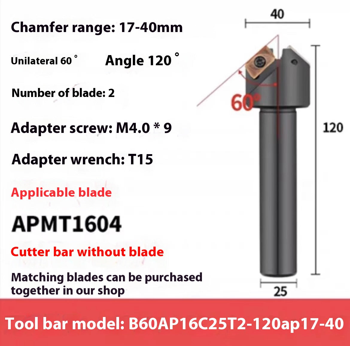 1144-Shedding type fixed-point chamfering cutter 30 degree 45 degree 60 degree chamfering cutter bar SSK/SSP/TCM/SSY/SSO/SSH Shandong Denso Pricision Tools Co.,Ltd.